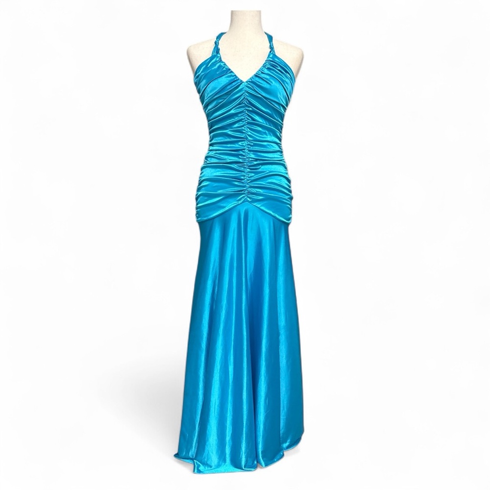 B Darlin Vibrant Blue Maxi Dress